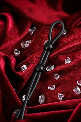 Лассо на пенис A-toys с двумя бусинами черное 19,5 см — купить в секс-шопе LoveDoctor