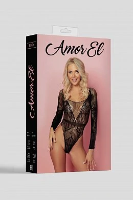 Боди ажурный Amor El черный S/L — фото 3