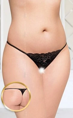 Стринги открытые черные XL/XXXL — купить в секс-шопе LoveDoctor