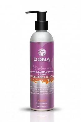 Увлажняющий лосьон для массажа DONA аромат Tropical Tease 235 мл — купить в секс-шопе LoveDoctor