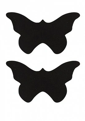 Украшение на соски  Nipple Stickers в форме бабочек черное — фото 2