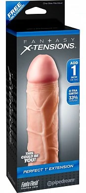 Насадка Fantasy X-tensions Perfect 1'' Extension телесная 17 см — купить в секс-шопе LoveDoctor