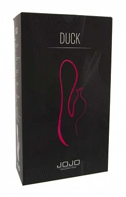Вибратор с клиторальным стимулятором в форме утки, силикон розовый JOJO Duck — купить в секс-шопе LoveDoctor