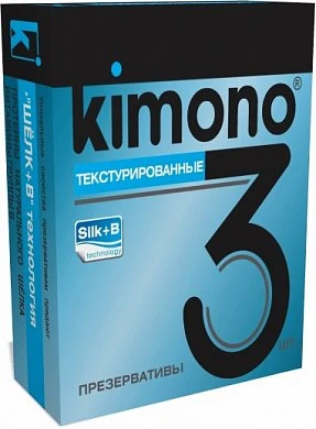 Презерватив Kimono текстурированные 3 шт — купить в секс-шопе LoveDoctor