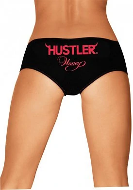 Трусы с надписью 'Hustler honey' черные-M — купить в секс-шопе LoveDoctor