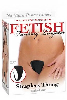 G-стринги Strapless Thong черные — купить в секс-шопе LoveDoctor