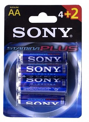 Пальчиковые батарейки типа АА Sony LR6 6 шт — фото 2