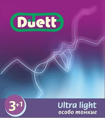 Презервативы Duett ультратонкие 4 шт — купить в секс-шопе LoveDoctor