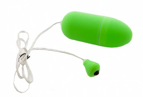Виброяйцо длиной 8 см. Цвет: зеленый.
