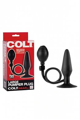 Анальная пробка-расширитель COLT LARGE PUMPER PLUG черная из силикона — купить в секс-шопе LoveDoctor