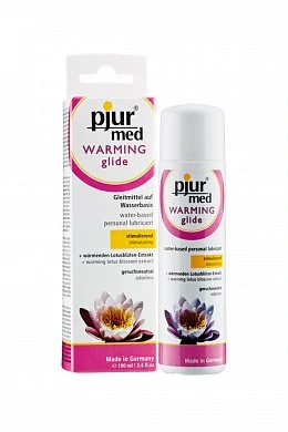 Стимулирующий лубрикант с экстрактом лотоса pjur MED Warming glide 100 мл — фото 3