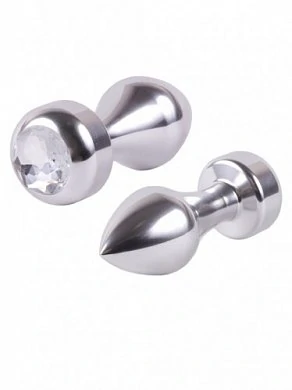 Анальная пробка Aluminium Silver Diamond — купить в секс-шопе LoveDoctor