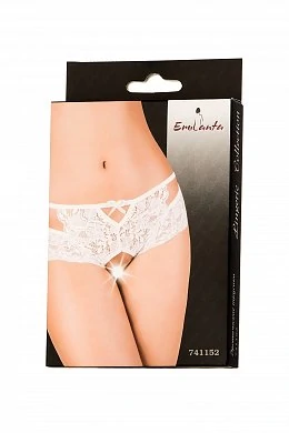 Эротические трусики Erolanta Lingerie Collection кружевные белые 50-52 — фото 7