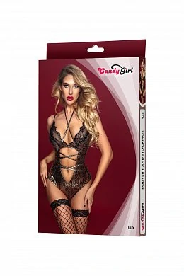 Боди и чулки Candy Girl Lux коричневые OS — фото 4