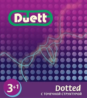 Презервативы Duett с точечным рифлением 4 шт — купить в секс-шопе LoveDoctor