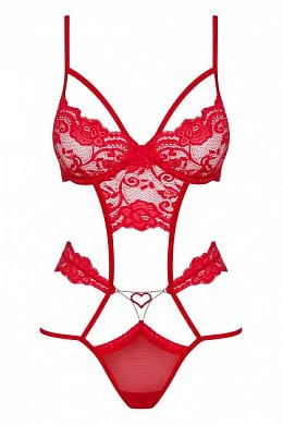 Боди 829-TED-3 Obsessive красное S/M — фото 3