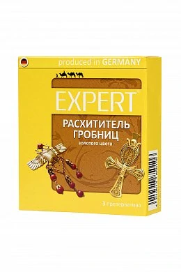 Презервативы Expert ''Расхититель гробниц'' золотые 3 шт — фото 2