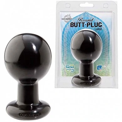 Анальная пробка Round Large Black — купить в секс-шопе LoveDoctor