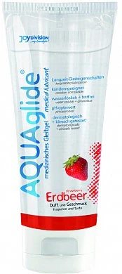 Гель смазка для орального секса Aqua Glide земляника 100 мл — купить в секс-шопе LoveDoctor