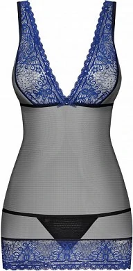 Комбинация и стринги 850-CHE-6 Obsessive черная S/M — фото 4