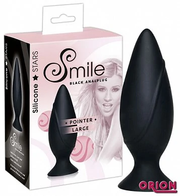 Анальная втулка Smile Pointer большая черная — купить в секс-шопе LoveDoctor