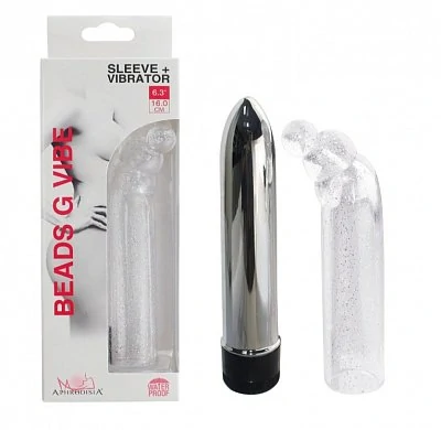 Мини-вибратор Beads G Vibe с насадкой прозрачный 16 см — купить в секс-шопе LoveDoctor