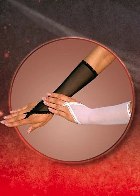 Перчатки с петелькой на один палец белые S/L — купить в секс-шопе LoveDoctor