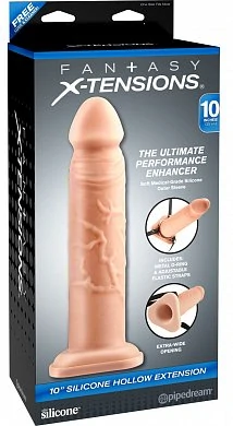 Фаллоимитатор поясной полый Silicone Hollow Extension телесный 25 см — купить в секс-шопе LoveDoctor