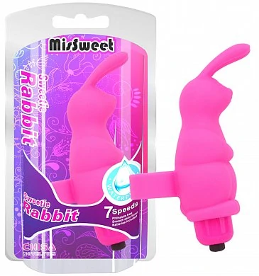 Насадка на палец с вибрацией розовая Sweetie Rabbit — купить в секс-шопе LoveDoctor