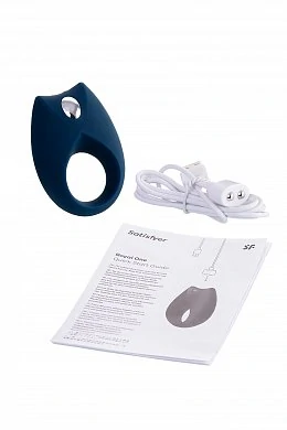 Эрекционное кольцо Satisfyer Royal One с возможностью управления через приложение синее — фото 11