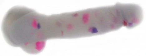 Фаллоимитатор с мошонкой на присоске Dildo цветной 19 см — фото 3