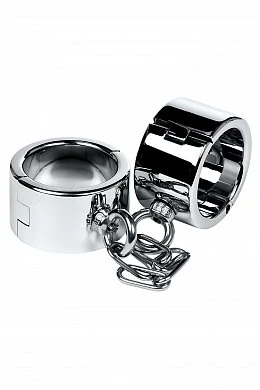 Наручники широкие Toyfa Metal серебристые — фото 2