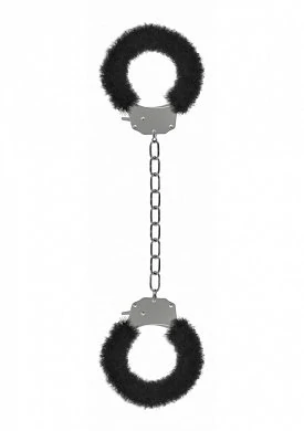 Оковы на ноги с опушкой Furry Pleasure Legcuffs черные — фото 2