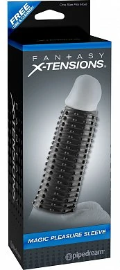 Насадка Fantasy X-tensions Magic Pleasure Sleeve черная — купить в секс-шопе LoveDoctor