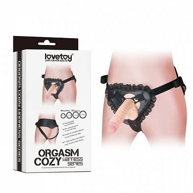 Трусики для страпона Lovetoy Orgasm cozy с рюшами — купить в секс-шопе LoveDoctor