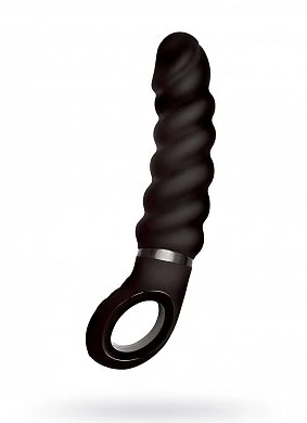 Анатомический витой вибратор Fun Toys  Gjack 2 чёрный 22 см — купить в секс-шопе LoveDoctor