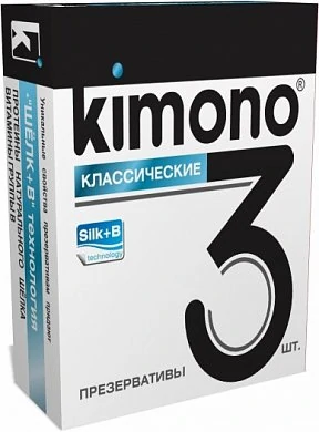 Презерватив Kimono классические 3 шт — купить в секс-шопе LoveDoctor