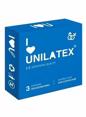 Презервативы Unilatex Natural Plain классические № 3 шт — купить в секс-шопе LoveDoctor
