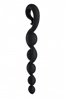 Анальный стимулятор Bend Ybeads силикон чёрный 26 см — фото 4