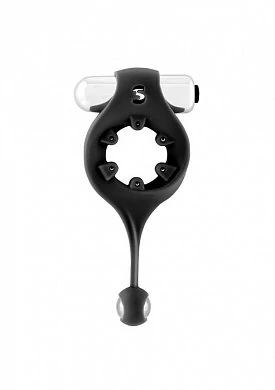 Эрекционное виброкольцо c шариком Vibrating Endless Cockring Magnet черное — купить в секс-шопе LoveDoctor