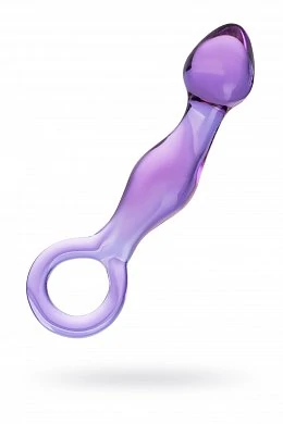 Фаллоимитатор стеклянный с кольцом фиолетовый 16,5 см — купить в секс-шопе LoveDoctor