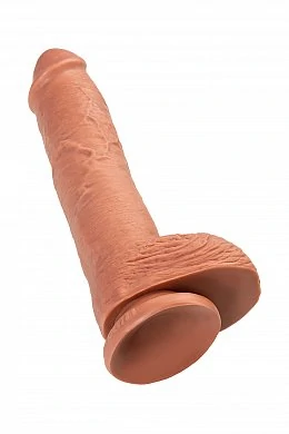 Фаллоимитатор Pipedream,King Cock10" Cock with balls -Tan — фото 6