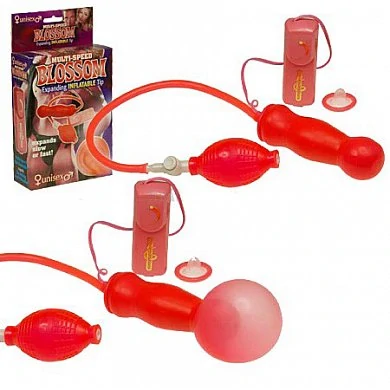 Анальный вибратор с грушей из латекса с дополнительной функцией увеличения размера