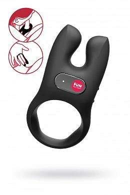 Кольцо эрекционное с вибрацией Fun Factory NOS чёрное — купить в секс-шопе LoveDoctor