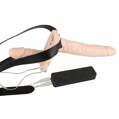 Страпон двойной из латекса Strap-on-Duo 15 см — купить в секс-шопе LoveDoctor