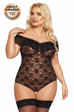 Боди SoftLine Collection Kamila черный XXL — купить в секс-шопе LoveDoctor