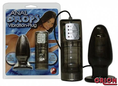 Втулка с вибрацией черная 9,5 см Anal Drops — купить в секс-шопе LoveDoctor