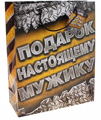 Подарочный пакет 26*32 см Подарок настоящему мужику — купить в секс-шопе LoveDoctor