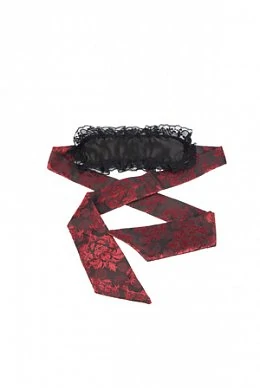 Маска на глаза Scandal Eye Mask атласная черно-красная — фото 2