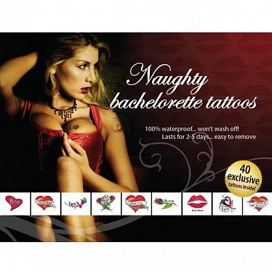 Набор Тату Naughty Bachelorette 40 шт — купить в секс-шопе LoveDoctor